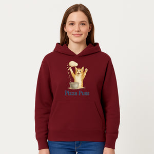 Cute Pizza Cat Art Print - Pizza Puss - Adorable Orange Kitten Baking, Fun Kitchen Decor, Perfect Gift for Cat Lovers - Hoodie 1758181710606.jpg