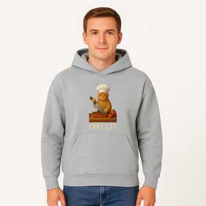 Chef Cat Cooking Illustration with Knife, Cute Cat Chef Design for Kitchen Decor, Pet Lovers Gift, Culinary Art Prints - Hoodie 1758181710763.jpg