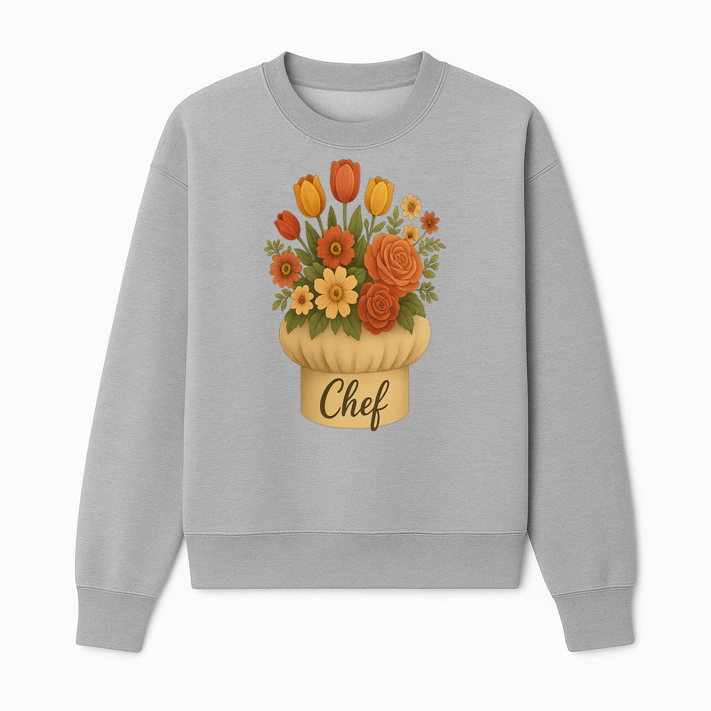 Floral Chef Apron Design | Colorful Kitchen Decor | Culinary Gift for Chefs and Home Cooks | Unique Cooking Apparel - Sweatshirt 1758181710897.jpg