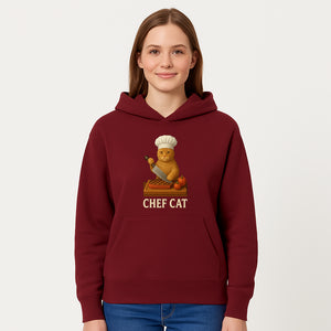 Chef Cat Cooking Illustration with Knife, Cute Cat Chef Design for Kitchen Decor, Pet Lovers Gift, Culinary Art Prints - Hoodie 1758181710985.jpg