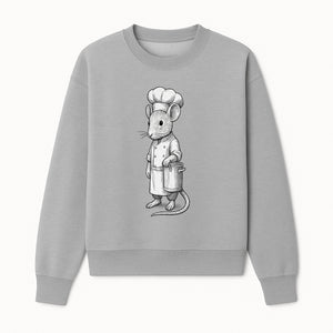 Chef Mouse Cartoon Illustration Art Print - Whimsical Kitchen Decor for Animal Lovers and Culinary Enthusiasts - Sweatshirt 1758181711158.jpg