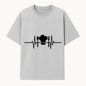 Chef Heartbeat Kitchen Decor | Spoon Fork Cooking Graphic Tee | Culinary Passion Gift for Chefs, Foodies, and Cooks - T-shirt 1758181711421.jpg