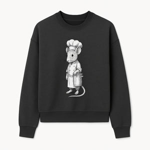 Chef Mouse Cartoon Illustration Art Print - Whimsical Kitchen Decor for Animal Lovers and Culinary Enthusiasts - Sweatshirt 1758181711482.jpg