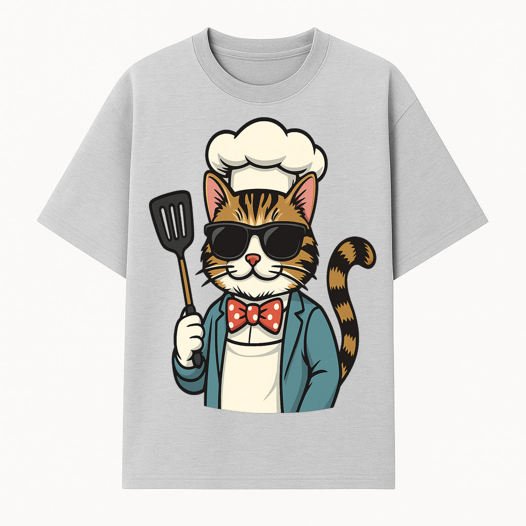 Cute Cat Chef with Sunglasses and Spatula, Funny Cooking Gift for Cat Lovers, Kitchen Decor, Chef Apparel, Pet-Themed Merchandise - T-shirt 1758181711563.jpg