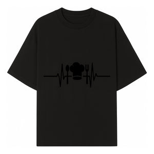 Chef Heartbeat Kitchen Decor | Spoon Fork Cooking Graphic Tee | Culinary Passion Gift for Chefs, Foodies, and Cooks - T-shirt 1758181711568.jpg