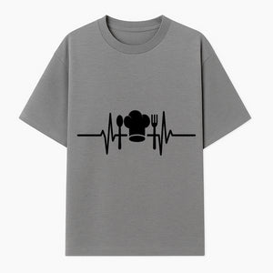 Chef Heartbeat Kitchen Decor | Spoon Fork Cooking Graphic Tee | Culinary Passion Gift for Chefs, Foodies, and Cooks - T-shirt 1758181712019.jpg