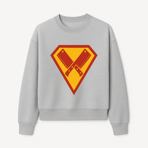 Superhero Chef Kitchen Apron with Crossed Knives Design - Funny Cooking Gift for Culinary Enthusiasts and Food Lovers - Sweatshirt 1758181712092.jpg
