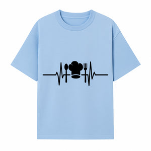 Chef Heartbeat Kitchen Decor | Spoon Fork Cooking Graphic Tee | Culinary Passion Gift for Chefs, Foodies, and Cooks - T-shirt 1758181712173.jpg