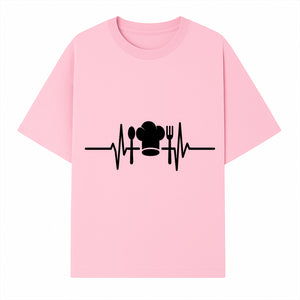 Chef Heartbeat Kitchen Decor | Spoon Fork Cooking Graphic Tee | Culinary Passion Gift for Chefs, Foodies, and Cooks - T-shirt 1758181712316.jpg