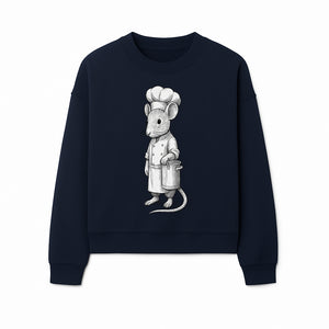 Chef Mouse Cartoon Illustration Art Print - Whimsical Kitchen Decor for Animal Lovers and Culinary Enthusiasts - Sweatshirt 1758181712369.jpg