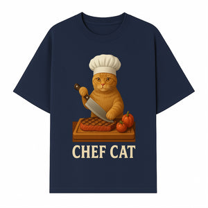 Chef Cat Cooking Illustration with Knife, Cute Cat Chef Design for Kitchen Decor, Pet Lovers Gift, Culinary Art Prints - T-shirt 1758181712370.jpg