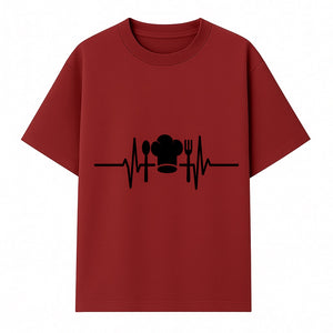 Chef Heartbeat Kitchen Decor | Spoon Fork Cooking Graphic Tee | Culinary Passion Gift for Chefs, Foodies, and Cooks - T-shirt 1758181712460.jpg