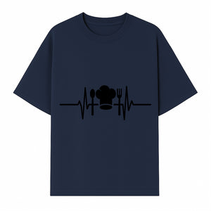 Chef Heartbeat Kitchen Decor | Spoon Fork Cooking Graphic Tee | Culinary Passion Gift for Chefs, Foodies, and Cooks - T-shirt 1758181712616.jpg