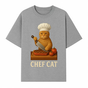 Chef Cat Cooking Illustration with Knife, Cute Cat Chef Design for Kitchen Decor, Pet Lovers Gift, Culinary Art Prints - T-shirt 1758181712630.jpg