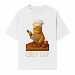 Chef Cat Cooking Illustration with Knife, Cute Cat Chef Design for Kitchen Decor, Pet Lovers Gift, Culinary Art Prints - T-shirt 1758181712763.jpg