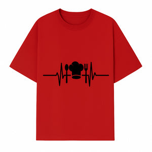 Chef Heartbeat Kitchen Decor | Spoon Fork Cooking Graphic Tee | Culinary Passion Gift for Chefs, Foodies, and Cooks - T-shirt 1758181712806.jpg