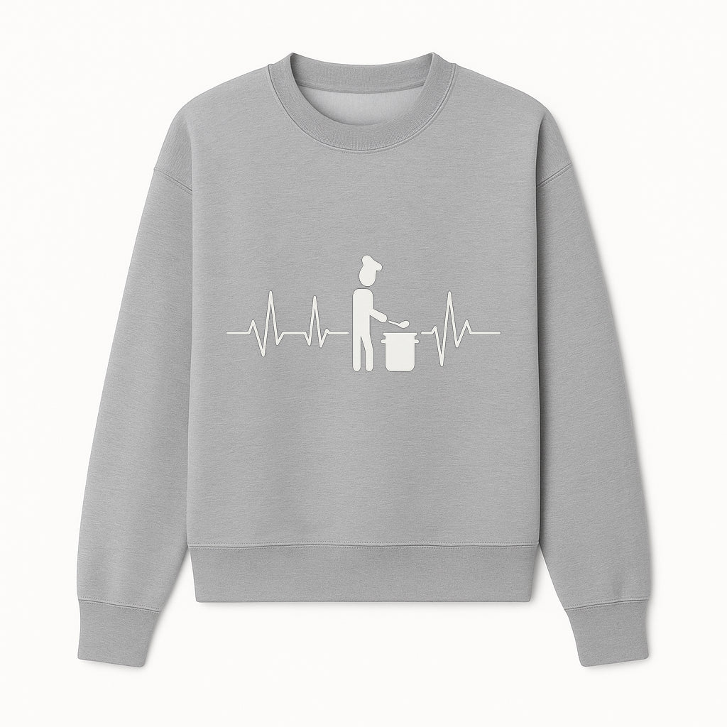 Chef Cooking Heartbeat Neon Sign | Kitchen D cor | Restaurant Wall Art | Foodie Gift | Cooking Passion Light - Sweatshirt 1758181712811.jpg