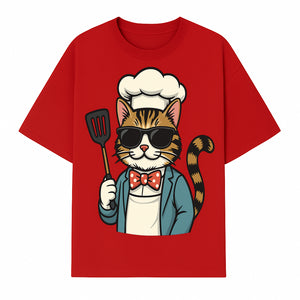Cute Cat Chef with Sunglasses and Spatula, Funny Cooking Gift for Cat Lovers, Kitchen Decor, Chef Apparel, Pet-Themed Merchandise - T-shirt 1758181712923.jpg