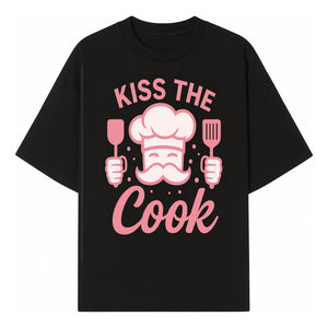 Kiss the Cook Chef Apron with Mustache Graphic - Fun Kitchen Gift for Home Cooks or BBQ Lovers - T-shirt 1758181712970.jpg