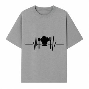 Chef Heartbeat Kitchen Decor | Spoon Fork Cooking Graphic Tee | Culinary Passion Gift for Chefs, Foodies, and Cooks - T-shirt 1758181712997.jpg