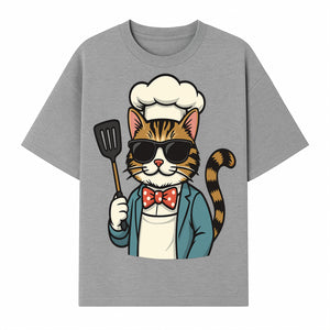 Cute Cat Chef with Sunglasses and Spatula, Funny Cooking Gift for Cat Lovers, Kitchen Decor, Chef Apparel, Pet-Themed Merchandise - T-shirt 1758181713083.jpg