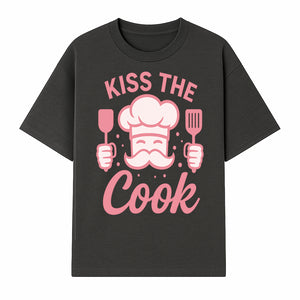 Kiss the Cook Chef Apron with Mustache Graphic - Fun Kitchen Gift for Home Cooks or BBQ Lovers - T-shirt 1758181713090.jpg