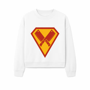 Superhero Chef Kitchen Apron with Crossed Knives Design - Funny Cooking Gift for Culinary Enthusiasts and Food Lovers - Sweatshirt 1758181713135.jpg