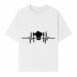 Chef Heartbeat Kitchen Decor | Spoon Fork Cooking Graphic Tee | Culinary Passion Gift for Chefs, Foodies, and Cooks - T-shirt 1758181713143.jpg