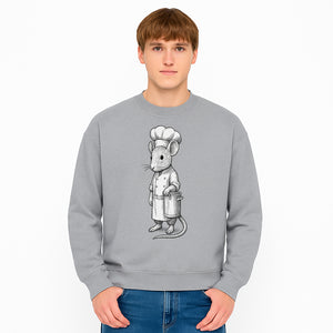 Chef Mouse Cartoon Illustration Art Print - Whimsical Kitchen Decor for Animal Lovers and Culinary Enthusiasts - Sweatshirt 1758181713949.jpg