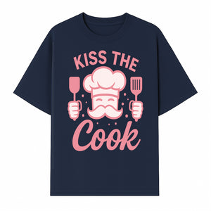 Kiss the Cook Chef Apron with Mustache Graphic - Fun Kitchen Gift for Home Cooks or BBQ Lovers - T-shirt 1758181713955.jpg