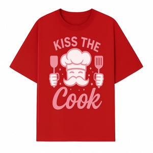 Kiss the Cook Chef Apron with Mustache Graphic - Fun Kitchen Gift for Home Cooks or BBQ Lovers - T-shirt 1758181714081.jpg