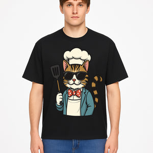 Cute Cat Chef with Sunglasses and Spatula, Funny Cooking Gift for Cat Lovers, Kitchen Decor, Chef Apparel, Pet-Themed Merchandise - T-shirt 1758181714392.jpg