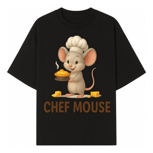 Chef Mouse Cartoon Wall Art Print - Cute Kitchen Decor for Kids, Nursery, or Culinary Enthusiasts, Adorable Chef Design - T-shirt 1758181714443.jpg