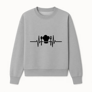 Chef Heartbeat Kitchen Decor | Spoon Fork Cooking Graphic Tee | Culinary Passion Gift for Chefs, Foodies, and Cooks - Sweatshirt 1758181714558.jpg