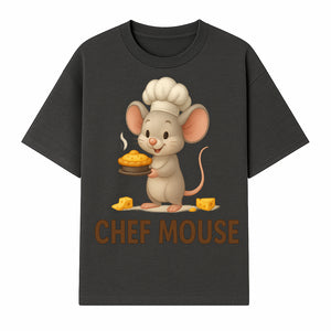 Chef Mouse Cartoon Wall Art Print - Cute Kitchen Decor for Kids, Nursery, or Culinary Enthusiasts, Adorable Chef Design - T-shirt 1758181714588.jpg