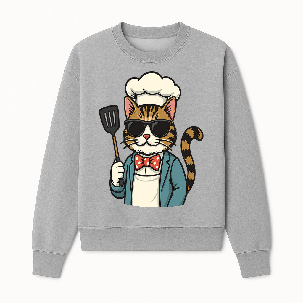 Cute Cat Chef with Sunglasses and Spatula, Funny Cooking Gift for Cat Lovers, Kitchen Decor, Chef Apparel, Pet-Themed Merchandise - Sweatshirt 1758181714709.jpg