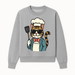 Cute Cat Chef with Sunglasses and Spatula, Funny Cooking Gift for Cat Lovers, Kitchen Decor, Chef Apparel, Pet-Themed Merchandise - Sweatshirt 1758181714709.jpg