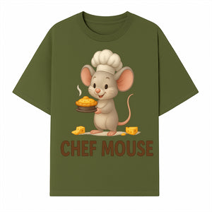 Chef Mouse Cartoon Wall Art Print - Cute Kitchen Decor for Kids, Nursery, or Culinary Enthusiasts, Adorable Chef Design - T-shirt 1758181714726.jpg