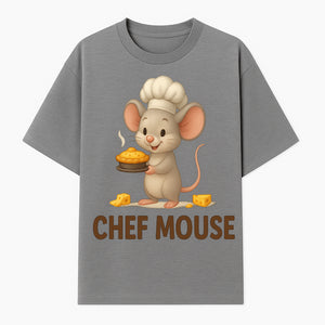 Chef Mouse Cartoon Wall Art Print - Cute Kitchen Decor for Kids, Nursery, or Culinary Enthusiasts, Adorable Chef Design - T-shirt 1758181714845.jpg