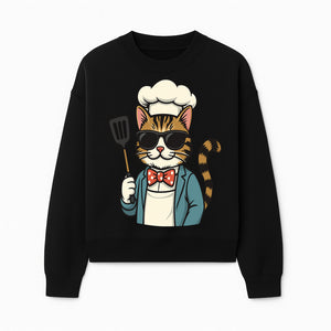 Cute Cat Chef with Sunglasses and Spatula, Funny Cooking Gift for Cat Lovers, Kitchen Decor, Chef Apparel, Pet-Themed Merchandise - Sweatshirt 1758181714861.jpg