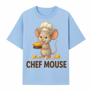 Chef Mouse Cartoon Wall Art Print - Cute Kitchen Decor for Kids, Nursery, or Culinary Enthusiasts, Adorable Chef Design - T-shirt 1758181714982.jpg