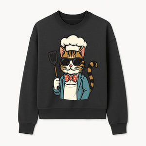Cute Cat Chef with Sunglasses and Spatula, Funny Cooking Gift for Cat Lovers, Kitchen Decor, Chef Apparel, Pet-Themed Merchandise - Sweatshirt 1758181714992.jpg