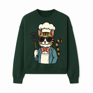 Cute Cat Chef with Sunglasses and Spatula, Funny Cooking Gift for Cat Lovers, Kitchen Decor, Chef Apparel, Pet-Themed Merchandise - Sweatshirt 1758181715116.jpg