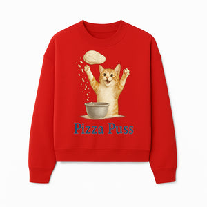 Cute Pizza Cat Art Print - Pizza Puss - Adorable Orange Kitten Baking, Fun Kitchen Decor, Perfect Gift for Cat Lovers - Sweatshirt 1758181715139.jpg