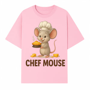 Chef Mouse Cartoon Wall Art Print - Cute Kitchen Decor for Kids, Nursery, or Culinary Enthusiasts, Adorable Chef Design - T-shirt 1758181715155.jpg