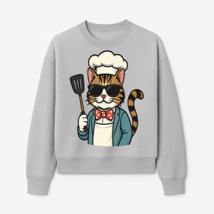 Cute Cat Chef with Sunglasses and Spatula, Funny Cooking Gift for Cat Lovers, Kitchen Decor, Chef Apparel, Pet-Themed Merchandise - Sweatshirt 1758181715248.jpg