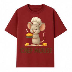 Chef Mouse Cartoon Wall Art Print - Cute Kitchen Decor for Kids, Nursery, or Culinary Enthusiasts, Adorable Chef Design - T-shirt 1758181715289.jpg