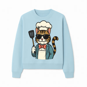 Cute Cat Chef with Sunglasses and Spatula, Funny Cooking Gift for Cat Lovers, Kitchen Decor, Chef Apparel, Pet-Themed Merchandise - Sweatshirt 1758181715387.jpg