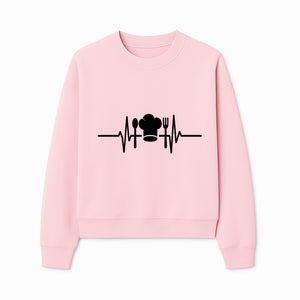 Chef Heartbeat Kitchen Decor | Spoon Fork Cooking Graphic Tee | Culinary Passion Gift for Chefs, Foodies, and Cooks - Sweatshirt 1758181715460.jpg