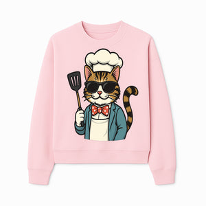 Cute Cat Chef with Sunglasses and Spatula, Funny Cooking Gift for Cat Lovers, Kitchen Decor, Chef Apparel, Pet-Themed Merchandise - Sweatshirt 1758181715530.jpg